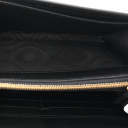 Calfskin GG Debossed Chain Wallet Black