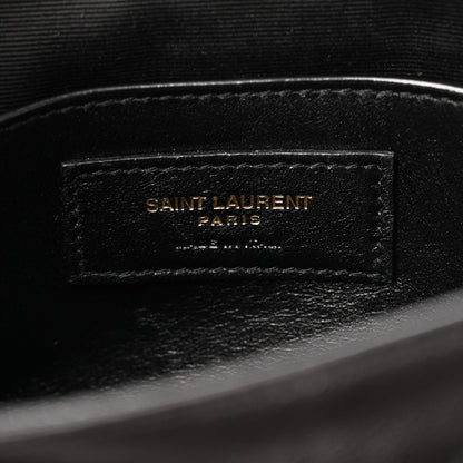 Lambskin Matelasse Monogram Baby Niki Chain Satchel Black
