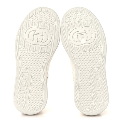 Calfskin GG Tennis Embossed Perforated Womens Platform 55mm Sneakers 39 Great White