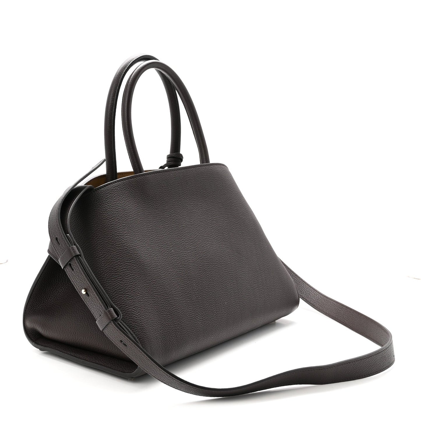 Calfskin Small Hug Bag Testa Di Moro Burnt Ocra