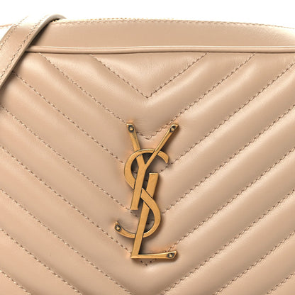 Calfskin Matelasse Monogram Lou Camera Bag Dark Beige