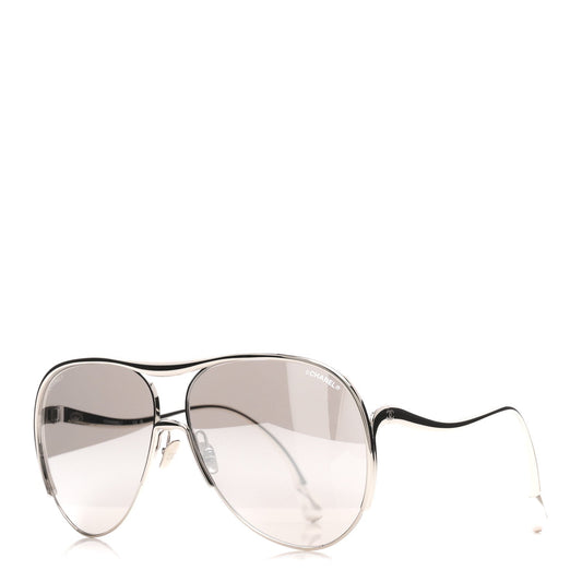 Mirrored Pilot Sunglasses 71790 Silver