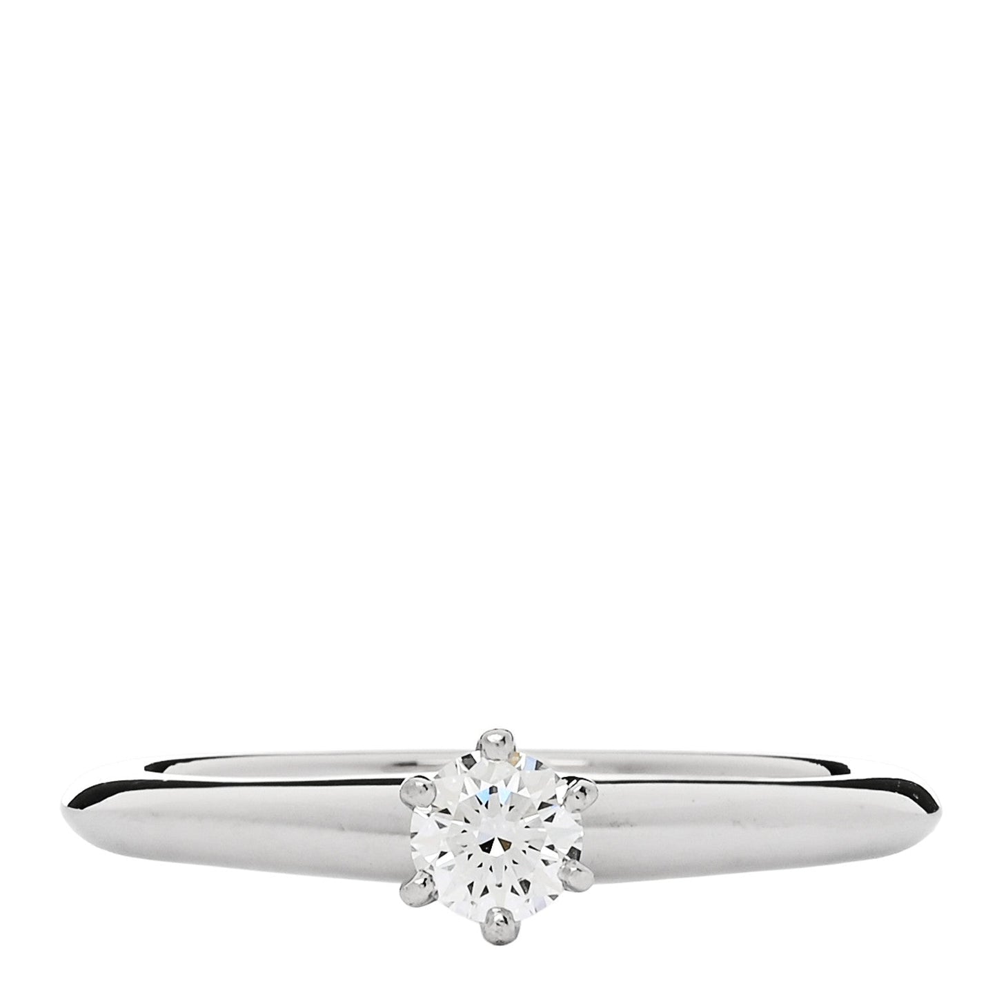 Platinum Diamond .21ct Solitaire Engagement Ring 52 6