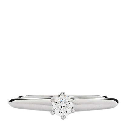 Platinum Diamond .21ct Solitaire Engagement Ring 52 6