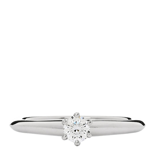 Platinum Diamond .21ct Solitaire Engagement Ring 52 6