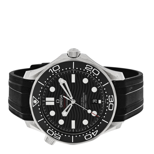 Stainless Steel Rubber 42mm Seamaster Diver 300M Co-Axial Master Chronometer Automatic Watch Black 210.32.42.20.01.001