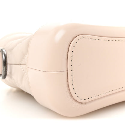 Aged Calfskin Chevron Quilted Small Gabrielle Hobo Beige