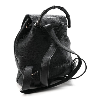 Calfskin Small Bamboo Backpack Black
