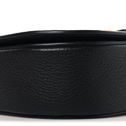 Calfskin Double Gancini Crossbody Black