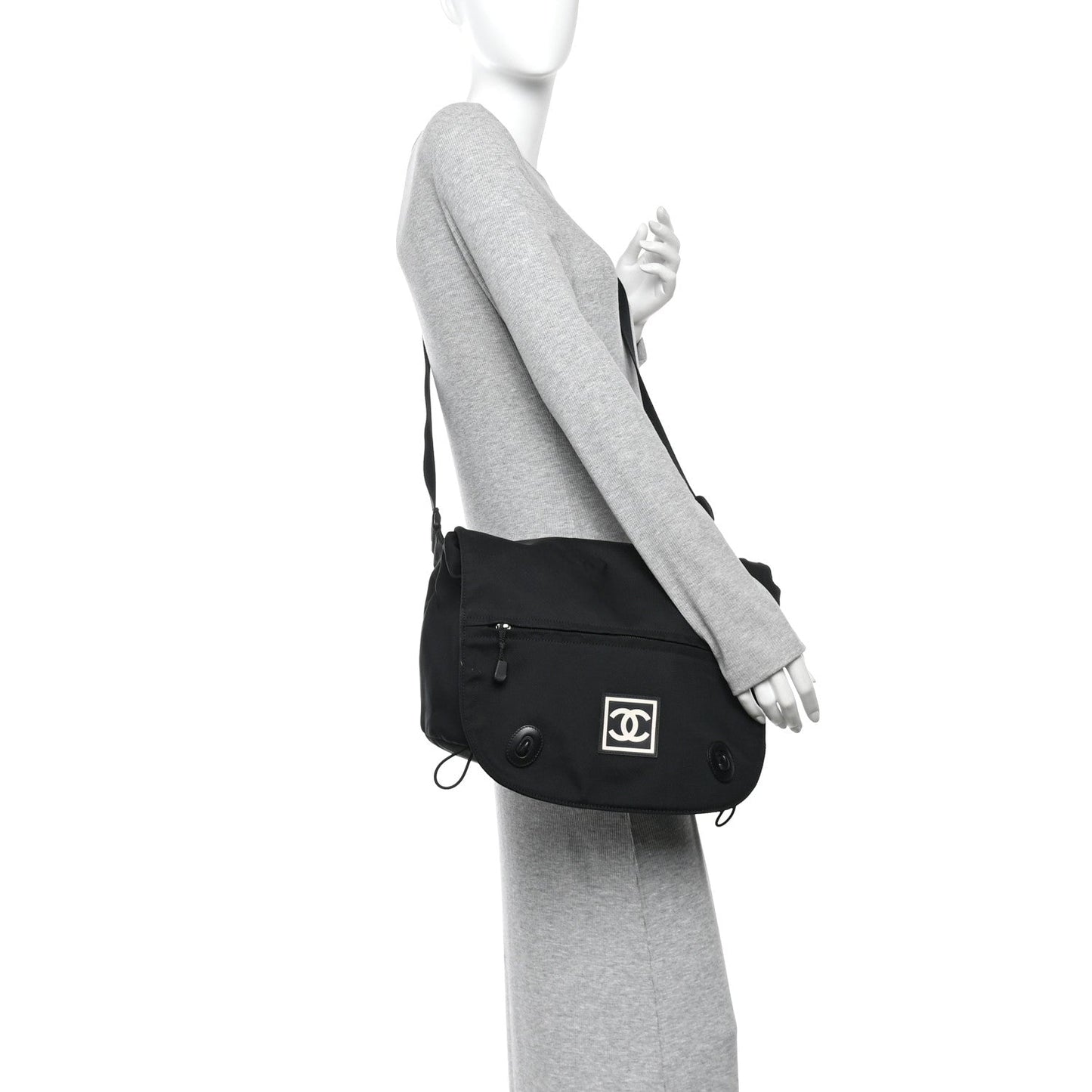 Nylon Sport CC Messenger Black