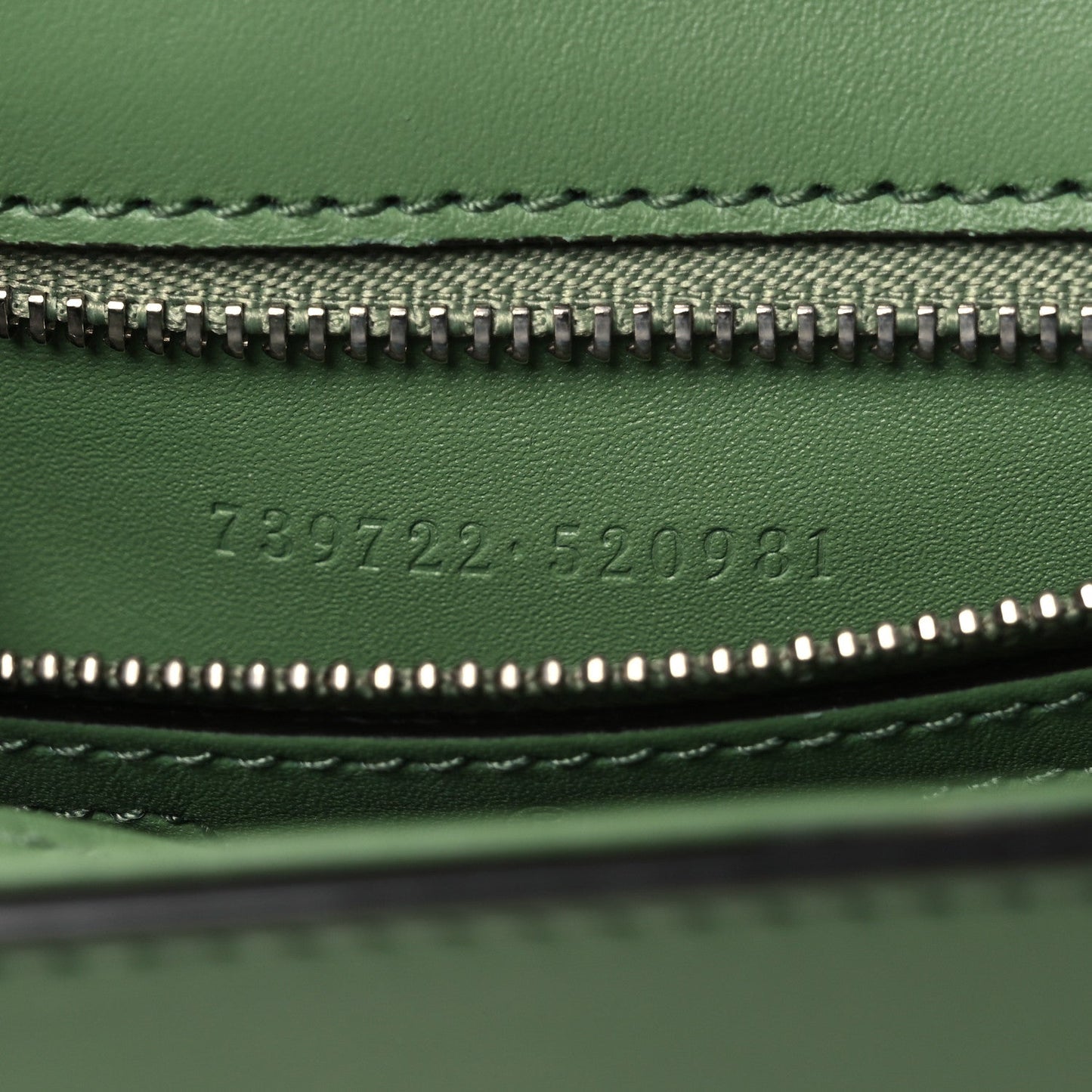 Senna Calfskin Petite GG Top Handle Shoulder Bag Green Soil Grass