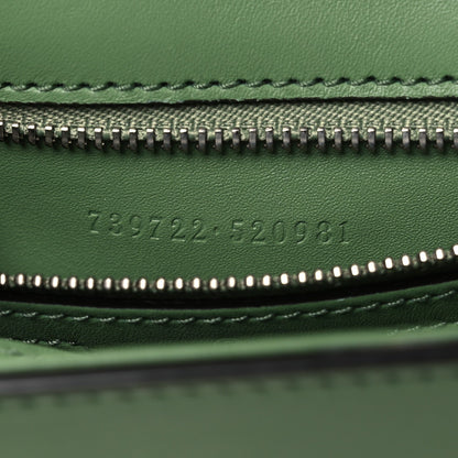 Senna Calfskin Petite GG Top Handle Shoulder Bag Green Soil Grass