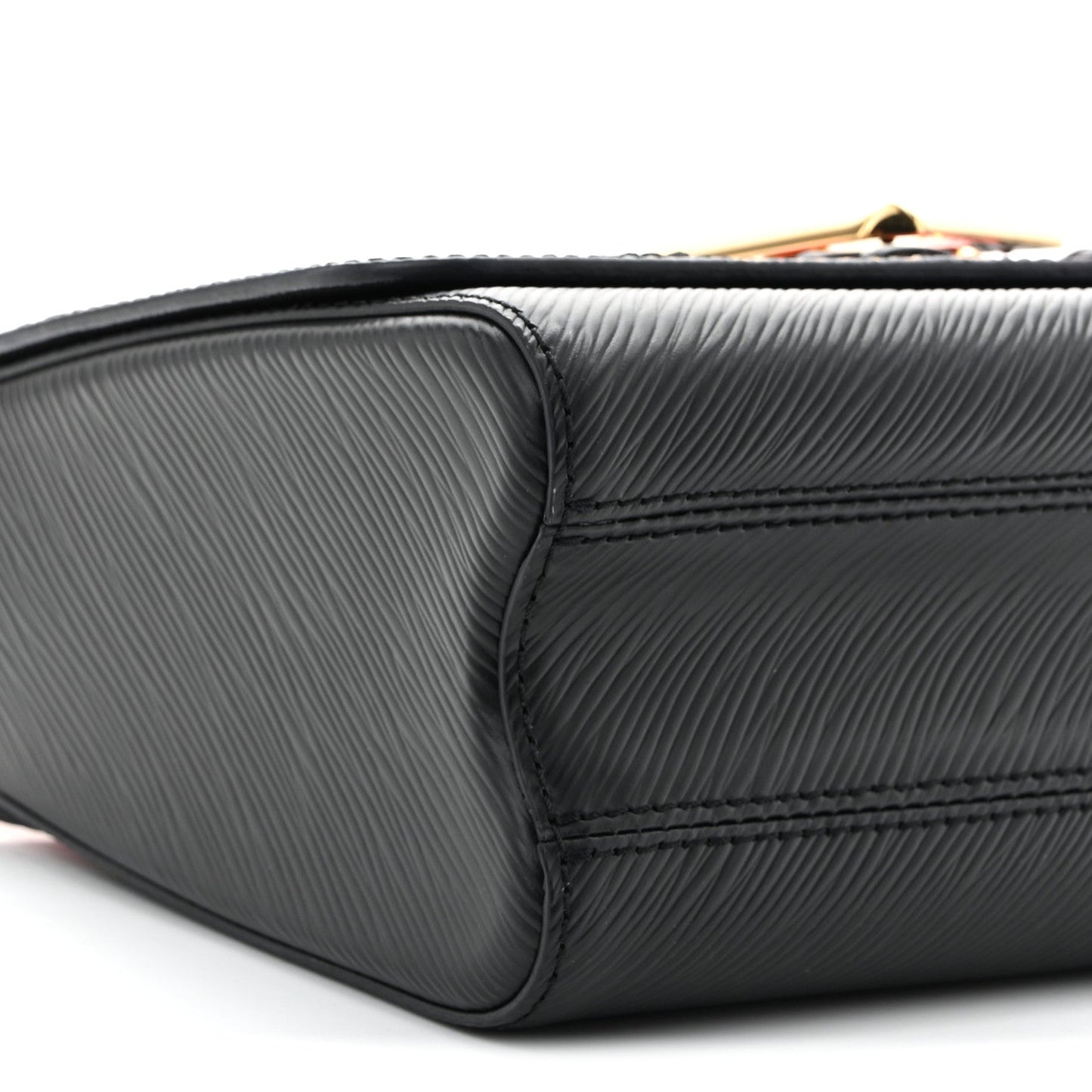 Epi Jungle Twist Shoulder Bag MM Black Coquelicot
