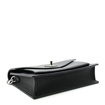 Soft Calfskin My Lockme Chain Pochette Black
