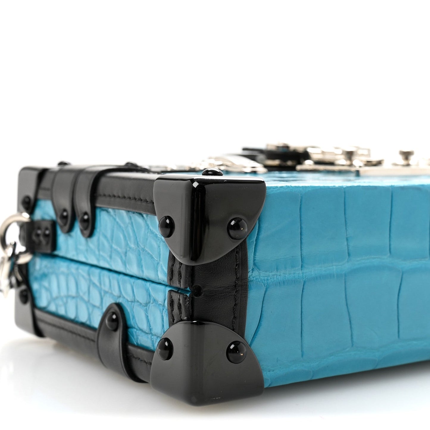 Alligator Petite Malle Blue Black