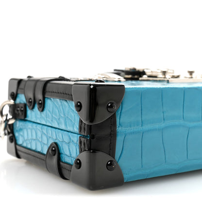 Alligator Petite Malle Blue Black