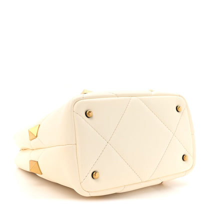Nappa Small Roman Stud The Handle Bag Ivory