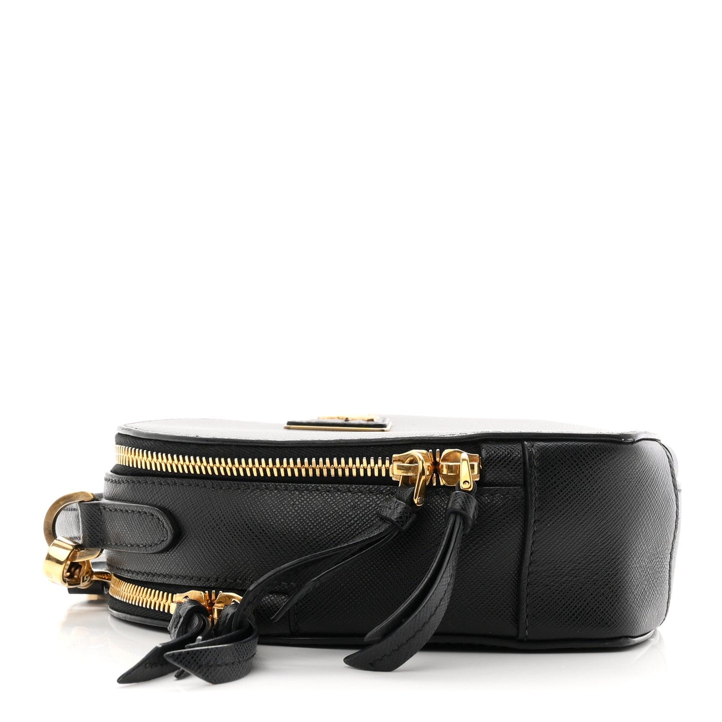 Saffiano Lux Odette Heart Crossbody Black