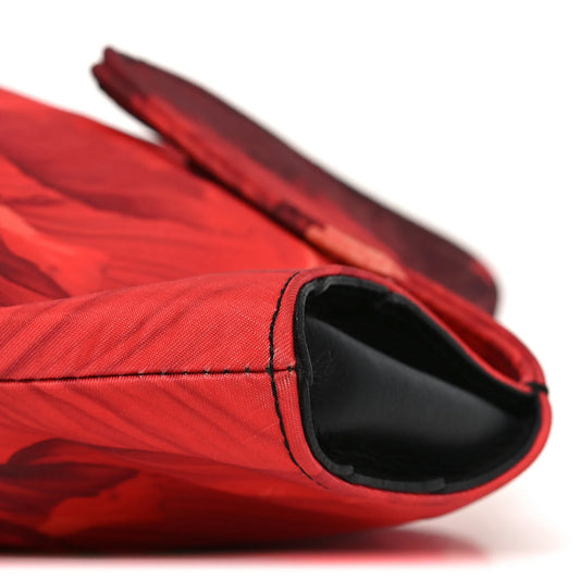 Alexander McQueen Silk Floral Print Clutch Red Multicolor