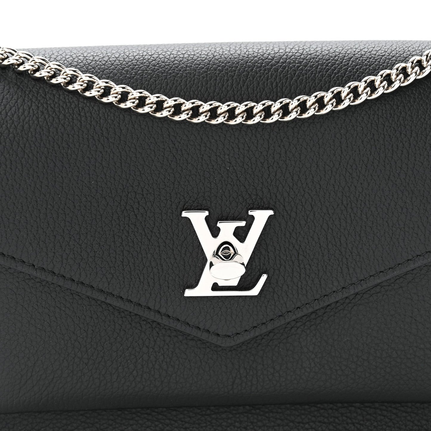 Soft Calfskin My Lockme Chain Pochette Black