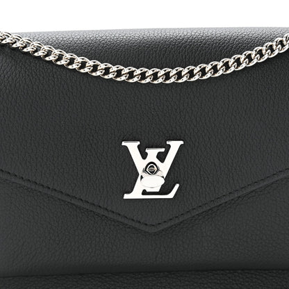 Soft Calfskin My Lockme Chain Pochette Black