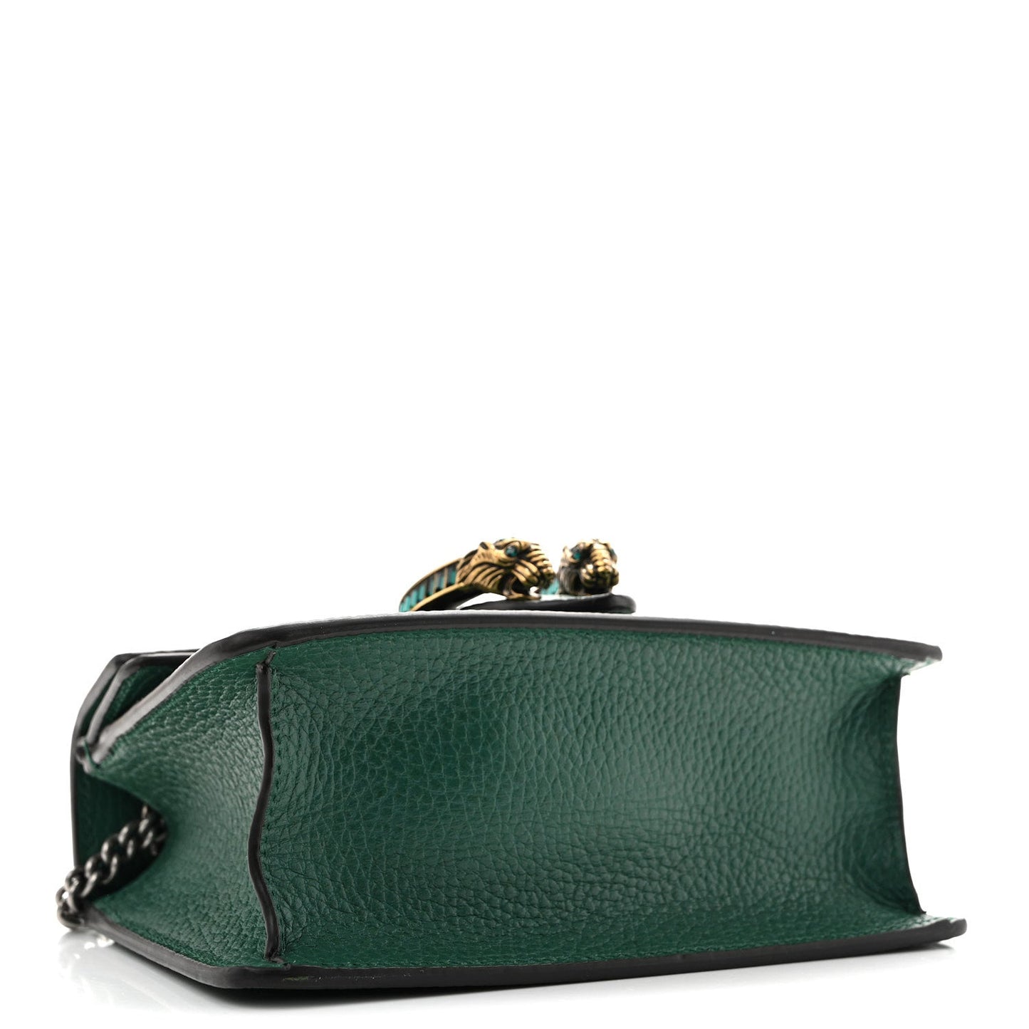 Dollar Calfskin Crystal Mini Dionysus Top Handle Bag Emerald