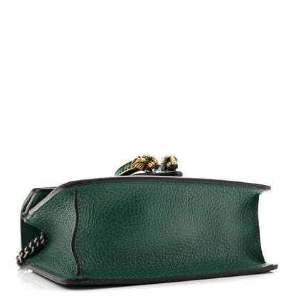 Dollar Calfskin Crystal Mini Dionysus Top Handle Bag Emerald