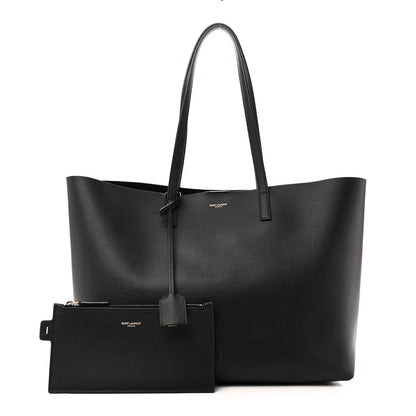 Calfskin Large Shopping Tote Black