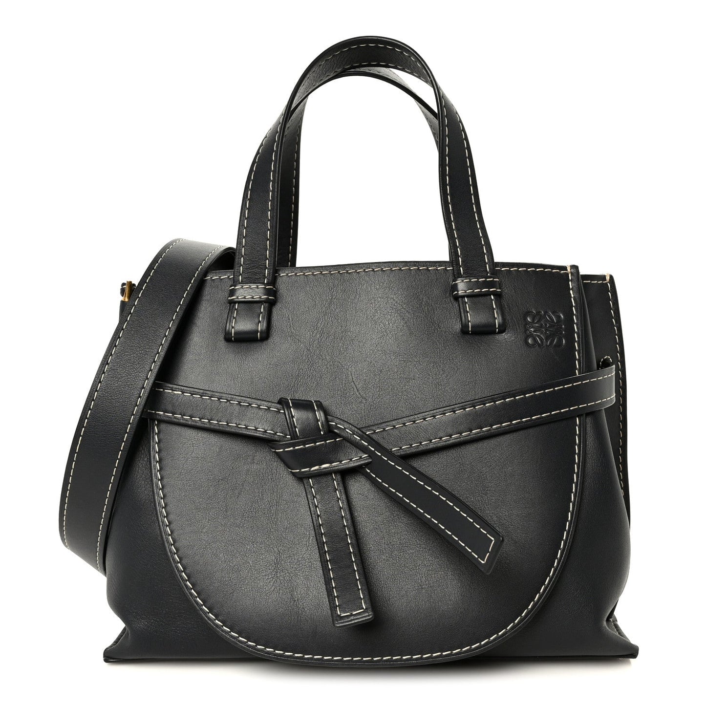 Calfskin Small Gate Tote Midnight Blue