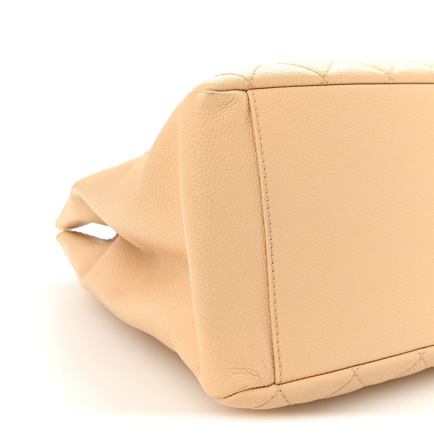 Caviar Quilted Grand Shopping Tote GST Beige