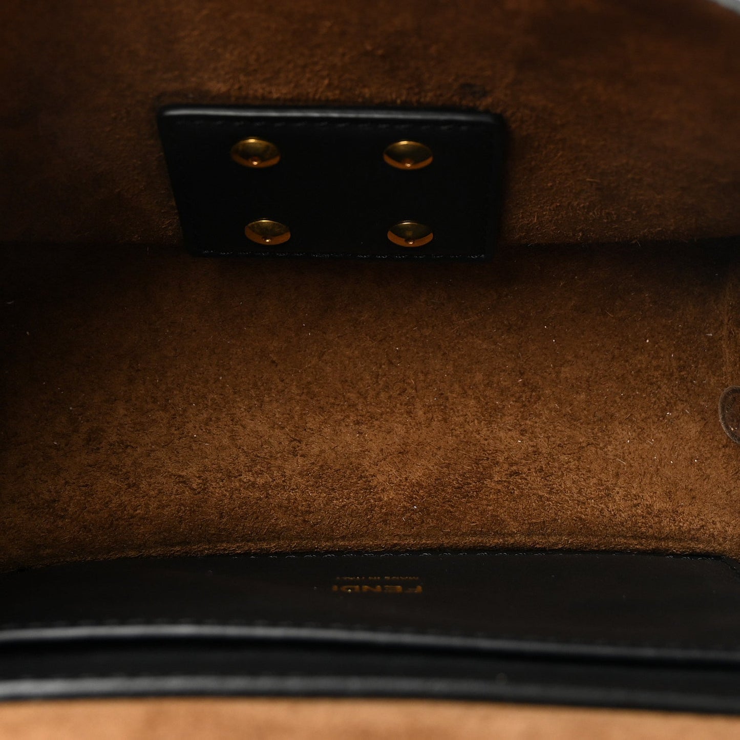Agnello Old Shine Small Kan U Shoulder Bag Black