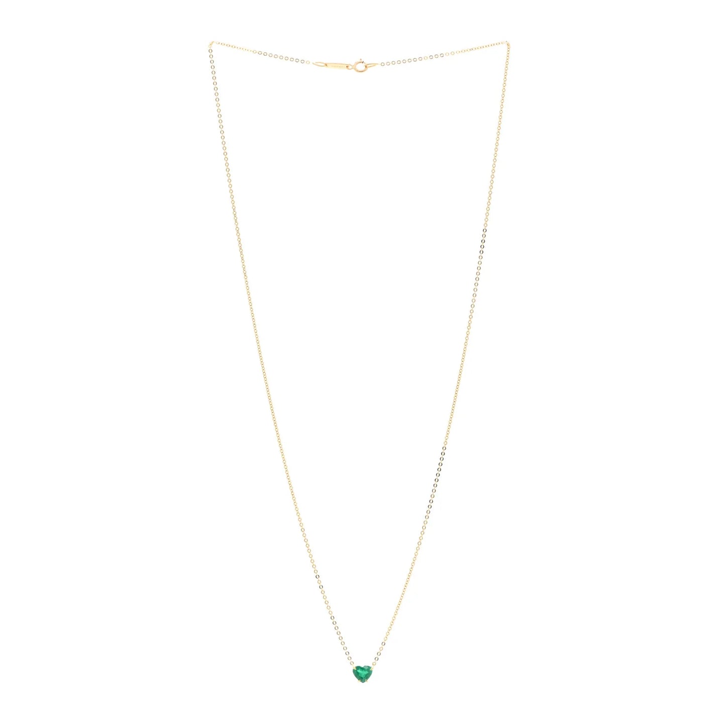 Anita Ko 18K Yellow Gold Emerald Heart Necklace