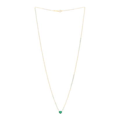 Anita Ko 18K Yellow Gold Emerald Heart Necklace