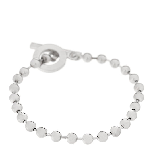Sterling Silver Boule Bead Toggle Bracelet