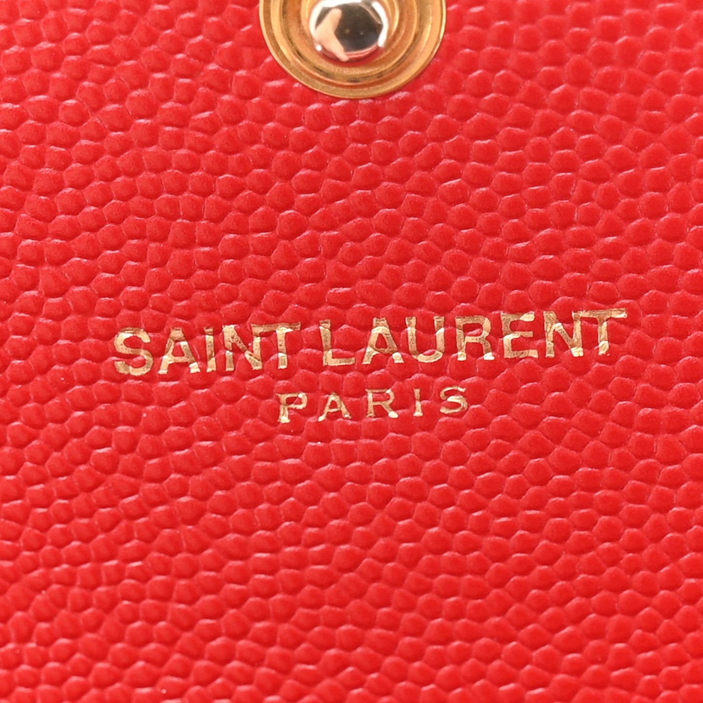 Grain De Poudre Matelasse Chevron Monogram Flap Wallet Red