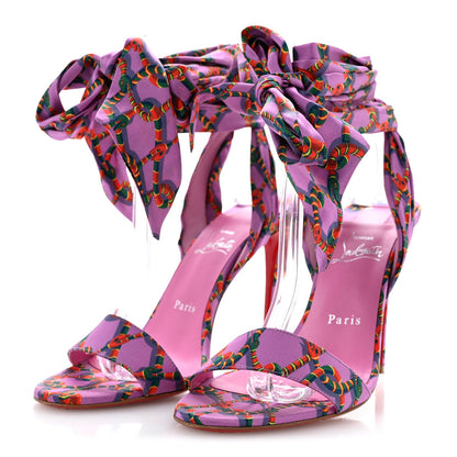Crepe Satin Naja Chain Sandale Du Desert 100 Ankle Wrap Sandals 39.5 Gummy