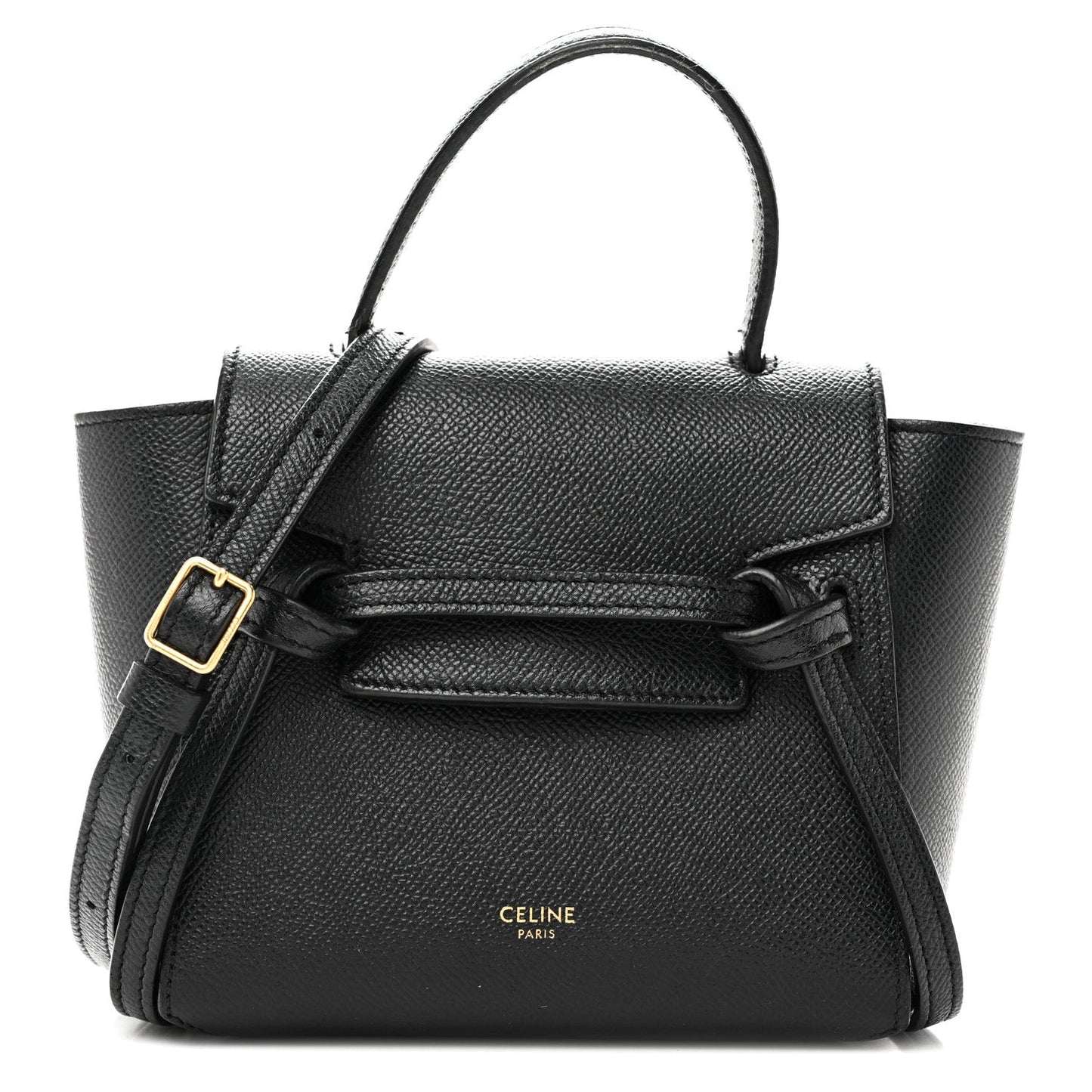 Grained Calfskin Pico Belt Bag Black