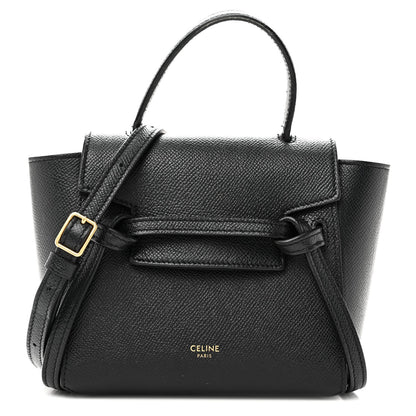 Grained Calfskin Pico Belt Bag Black