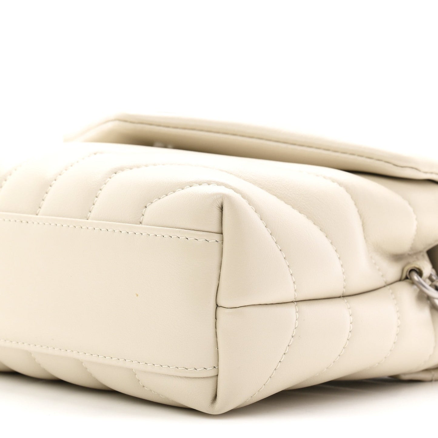 Calfskin Y Quilted Monogram Toy Loulou Satchel Ivory