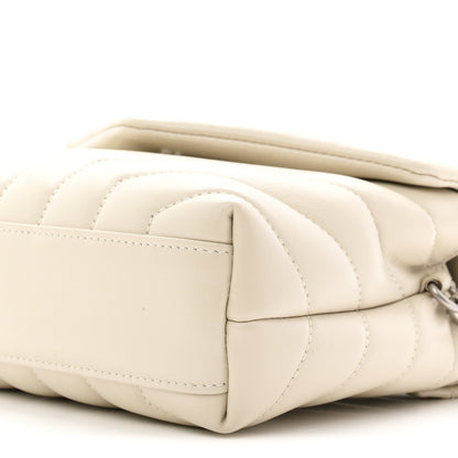 Calfskin Y Quilted Monogram Toy Loulou Satchel Ivory
