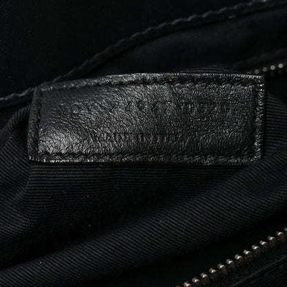 Calfskin Y Quilted Monogram Large Loulou Chain Satchel Black