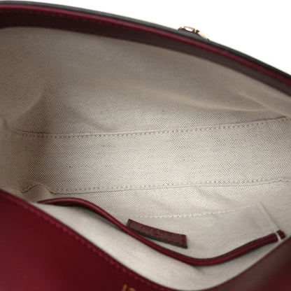 Arabella Calfskin Horsebit 1955 Soft Small Shoulder Bag Rosso Ancora