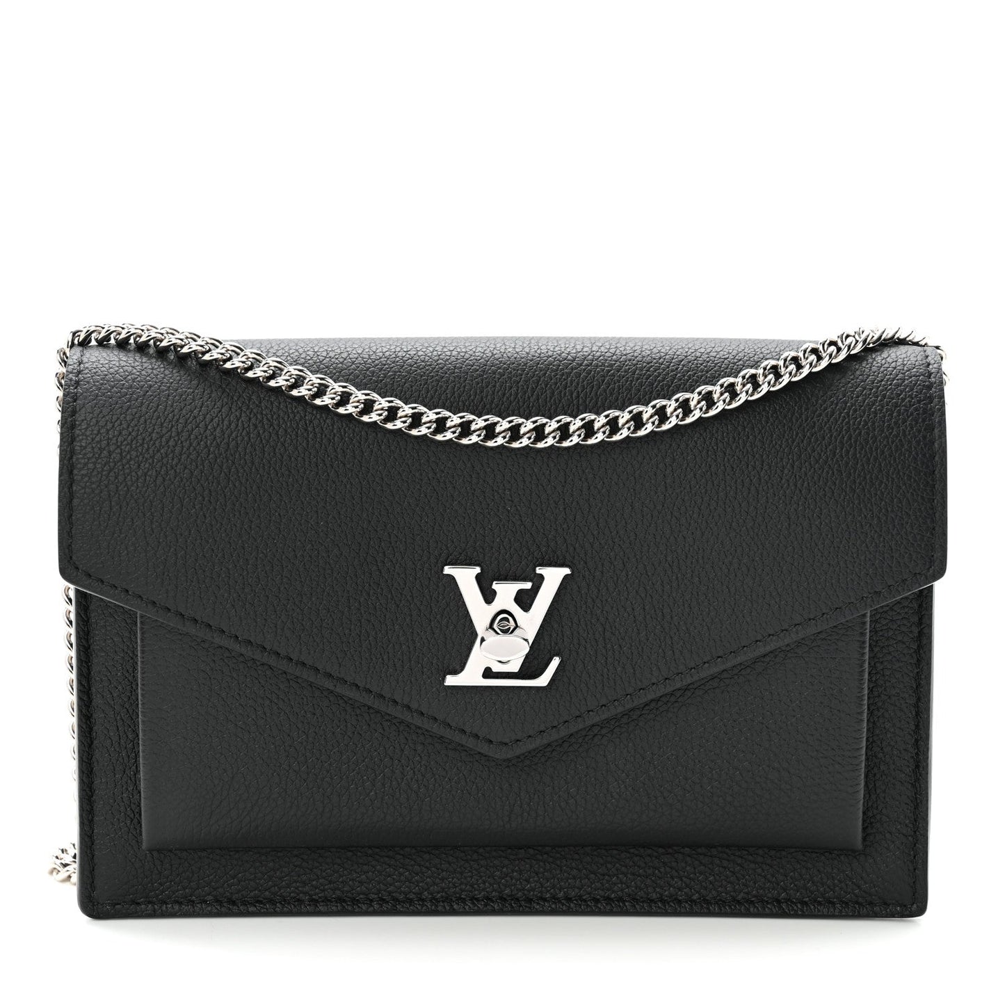 Soft Calfskin My Lockme Chain Pochette Black