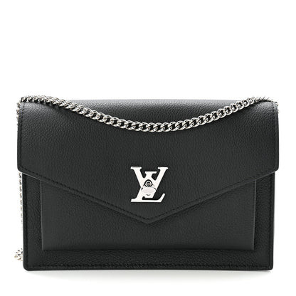 Soft Calfskin My Lockme Chain Pochette Black
