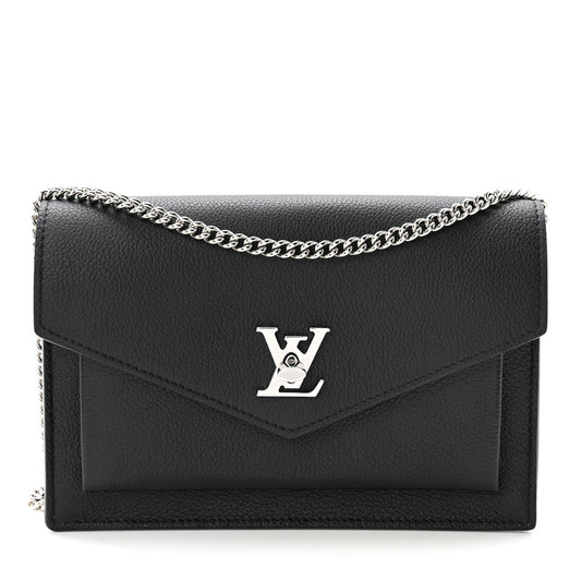 Soft Calfskin My Lockme Chain Pochette Black