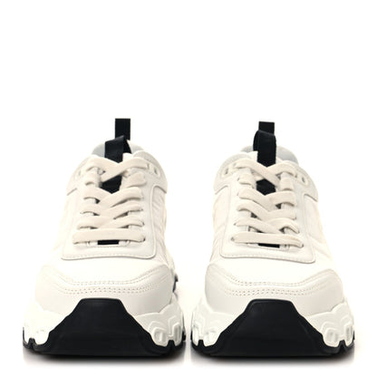 Parachute Fabric Calfskin Impulse Sneakers 36 White