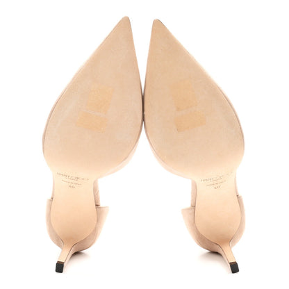 Suede Crystal Bee 85 Pumps 40 Ballet Pink