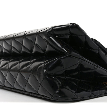 Patent Quilted Accordion Reissue 2.55 Flap Black