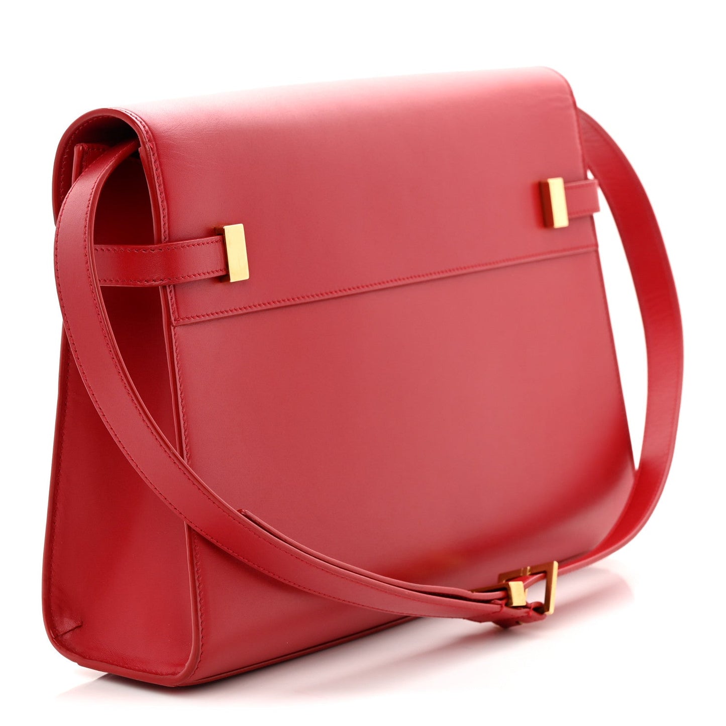 Smooth Calfskin Manhattan Shoulder Bag Rouge Eros