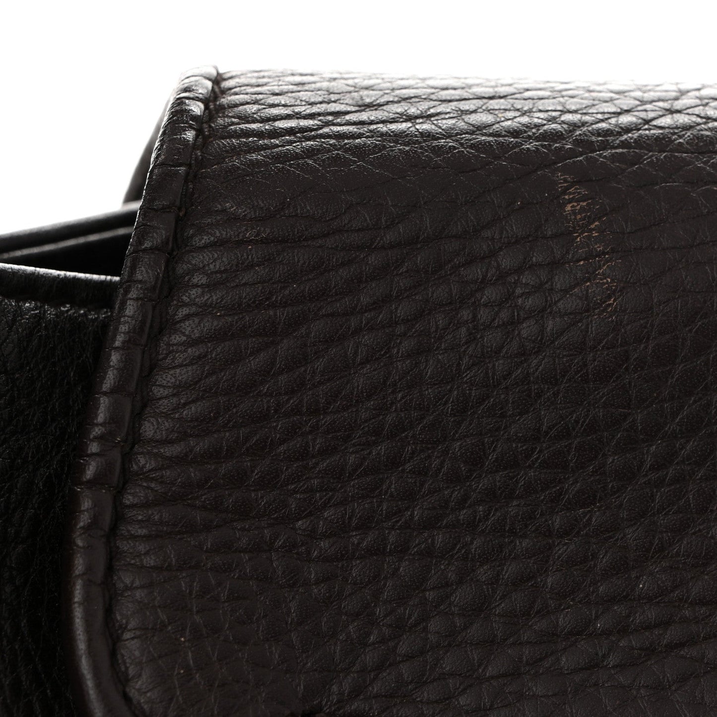 Pebbled Calfskin Medium 1973 Tote Dark Brown